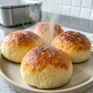 3-Ingredient Air Fryer Bread Rolls (Crispy & Fluffy!)