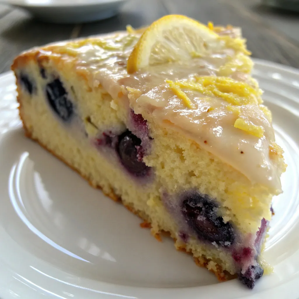 Vegan Lemon Blueberry Cake