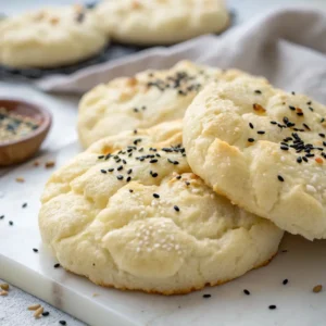 vegan cloud bread, eggless bread, fluffy plant-based bread