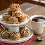 Mini almond coffee cake bites with almond crumble