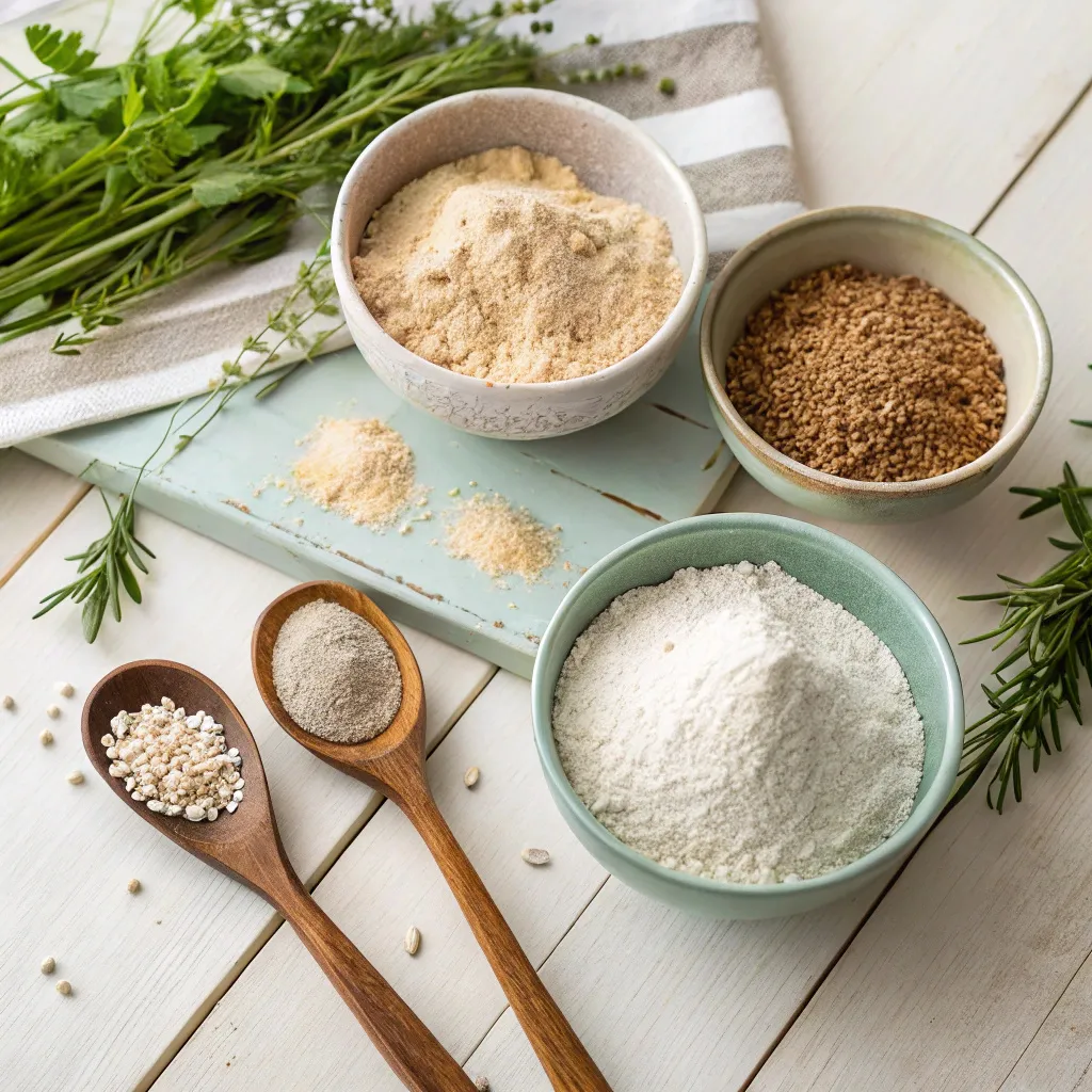vegan-gluten-free-bread-ingredients Ingredients for vegan gluten free artisan bread
