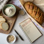 Vegan Gluten Free Artisan Bread: Crusty, Chewy, and Flavor-Packed 2 Vegan gluten free artisan bread with recipe card